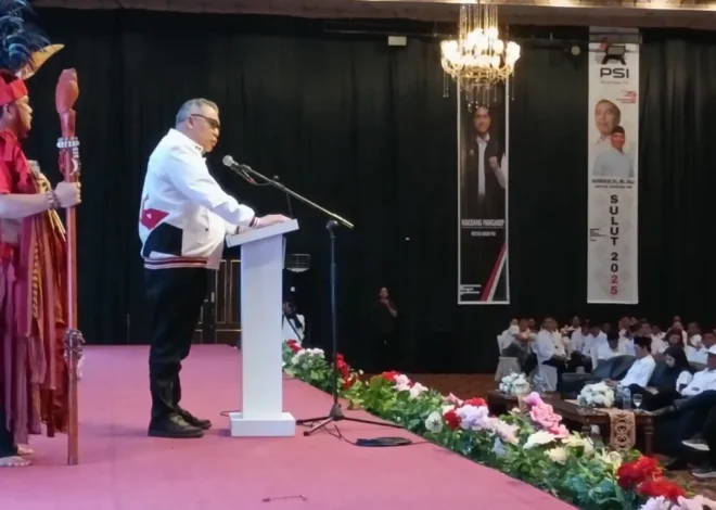 Ketua Harian Ahmad Ali Bakar Semangat Ratusan Kader di Rakorwil PSI Sulut