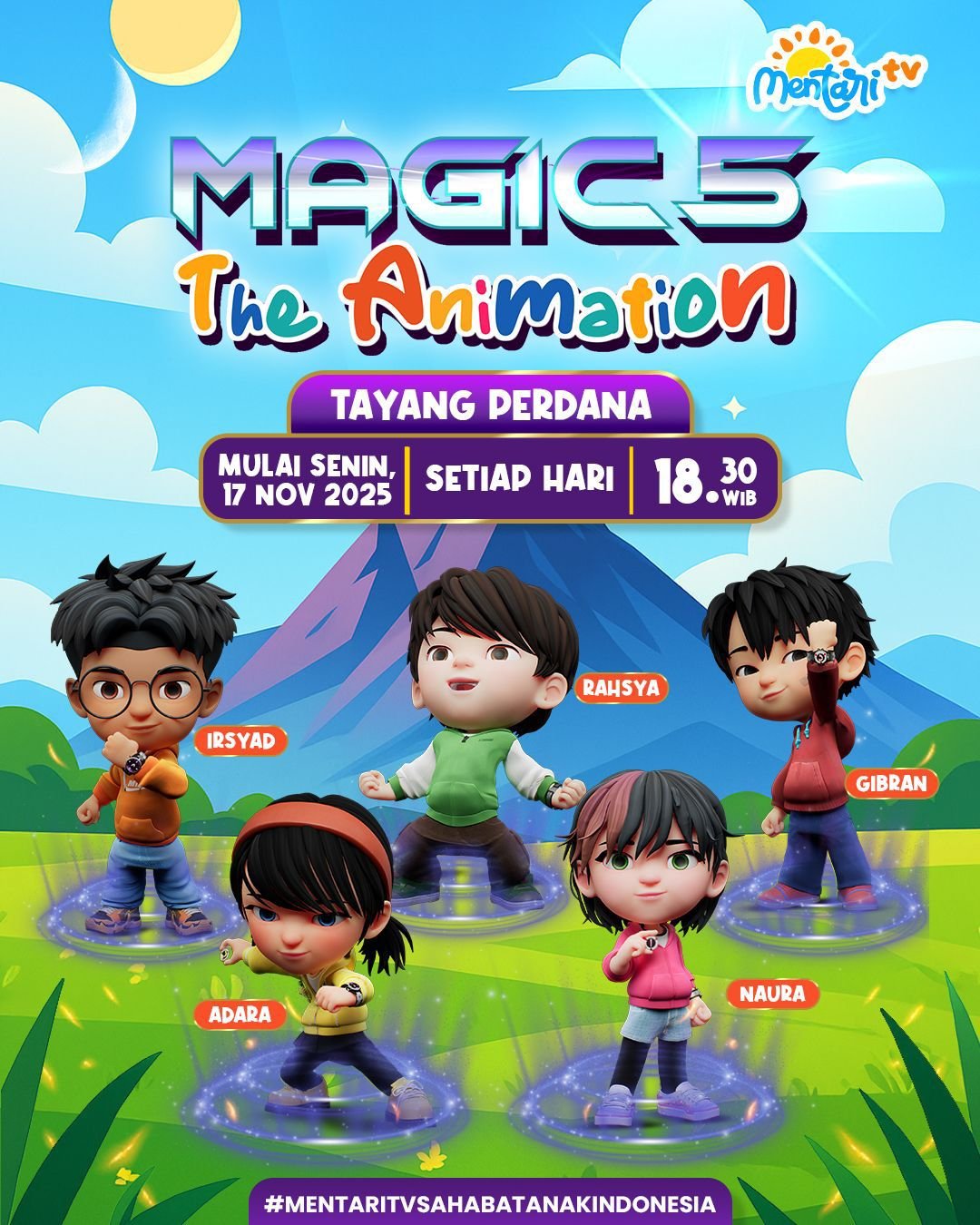 Magic 5 The Animation: Serial Animasi Lokal Seru Siap Tayang Perdana di MentariTV
