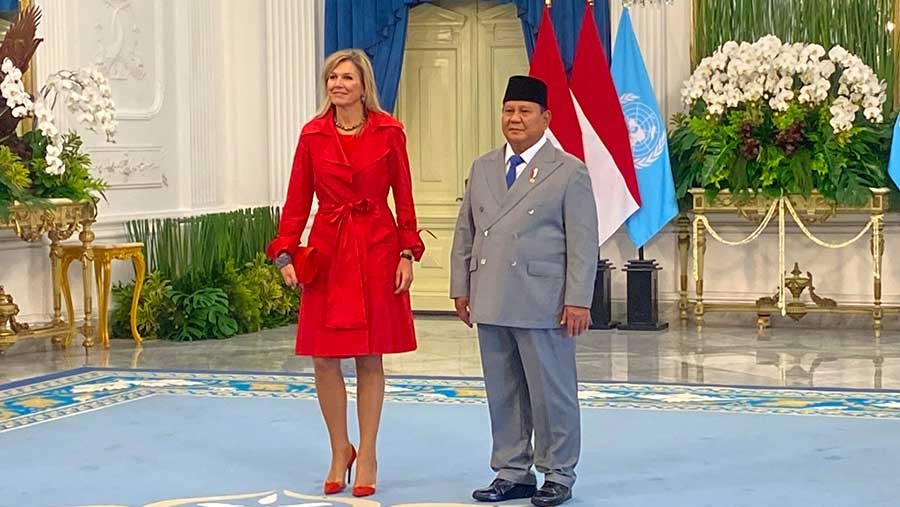 Presiden Prabowo Sambut Kedatangan Ratu Máxima di Jakarta
