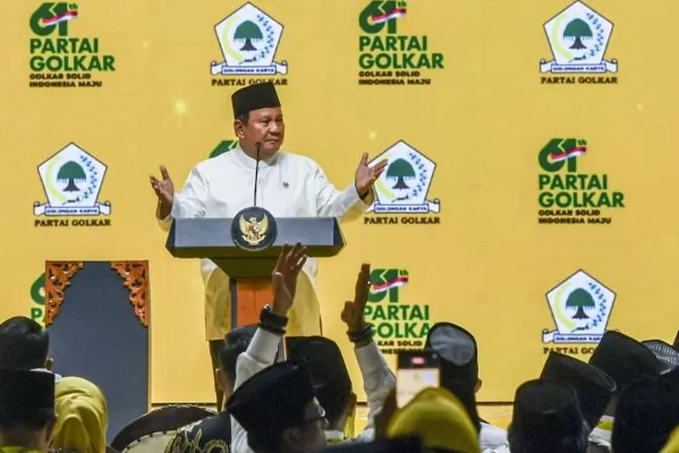 Prabowo: Golkar Telah Menjadi Mitra Penting Pemerintah Sepanjang Setahun Ini