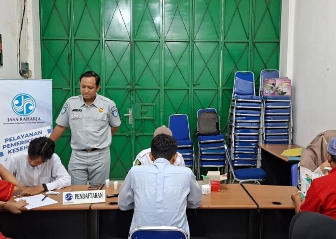 Jasa Raharja Gelar Pengobatan Gratis bagi Driver dan Crew Bus di Garasi PO BST Surakarta Sambut PAM Lebaran 2026