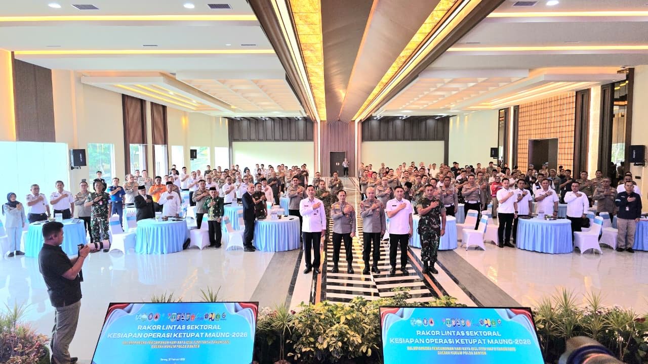 Rakor Lintas Sektoral Operasi Ketupat Maung 2026, Banten Siap Amankan Idul Fitri Tahun 2026