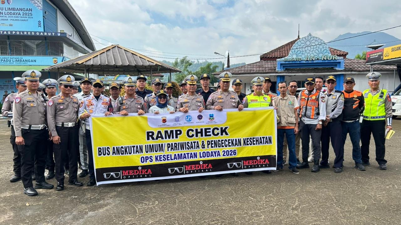 Jasa Raharja Cabang Tasikmalaya Laksanakan Ramp Check Armada Bus di Wilayah Kabupaten Garut