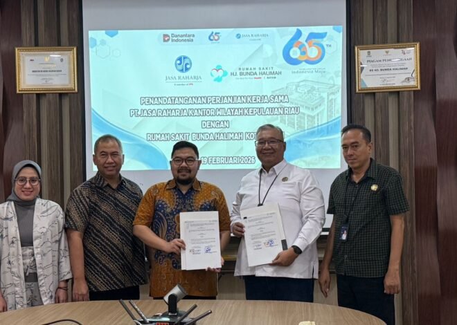 Jasa Raharja Kanwil Kepri Gelar Penandatanganan MOU JR Care SIMRS di RS. Bunda Halimah Kota Batam