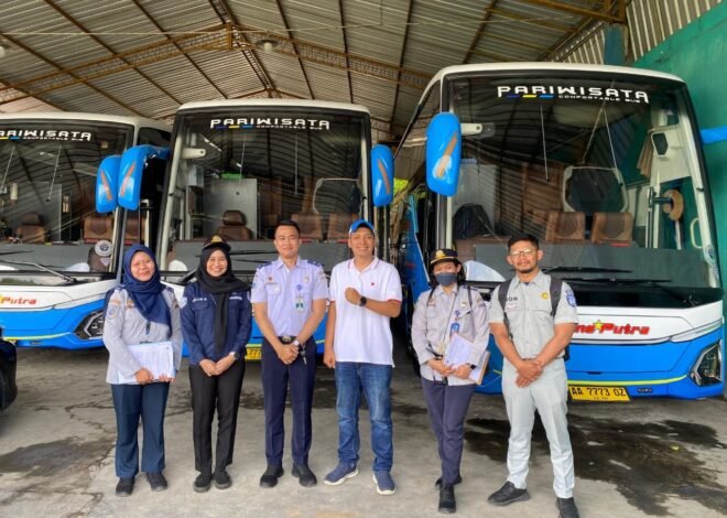 Jasa Raharja Magelang Bersama BPTD Kelas I Jawa Tengah Laksanakan Rampcheck Bus di Kabupaten Wonosobo Jelang PAM Lebaran 2026