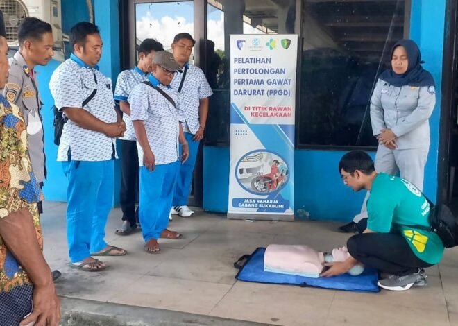 Jelang Arus Mudik Lebaran, Jasa Raharja Gelar MUKL dan Simulasi PPGD di Terminal Palabuhan Ratu Sukabumi