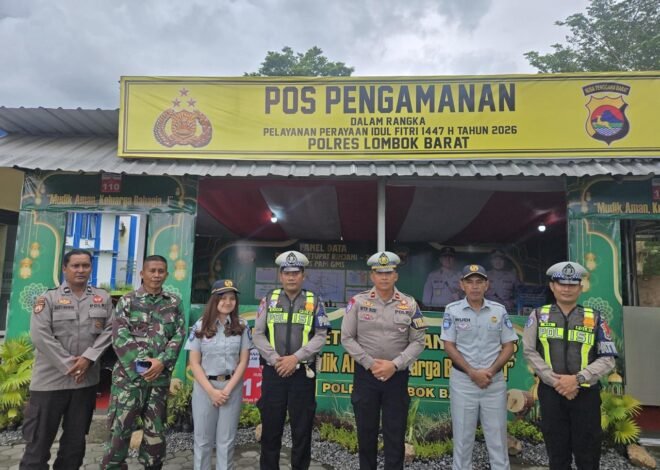 Jasa Raharja NTB Perkuat Sinergi di Pos PAM GMS Lombok Barat Lewat Aksi Simpatik