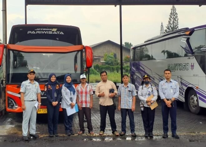 Jasa Raharja Magelang Bersama BPTD Kelas I Jateng Laksanakan Rampcheck Bus ke beberapa PO Di Kota Magelang Jelang PAM Lebaran 2026