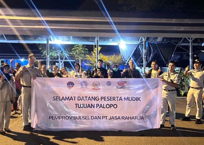 Dukung Mudik Aman dan Nyaman, Jasa Raharja Palopo Gelar Penyambutan Peserta Mudik di Palopo