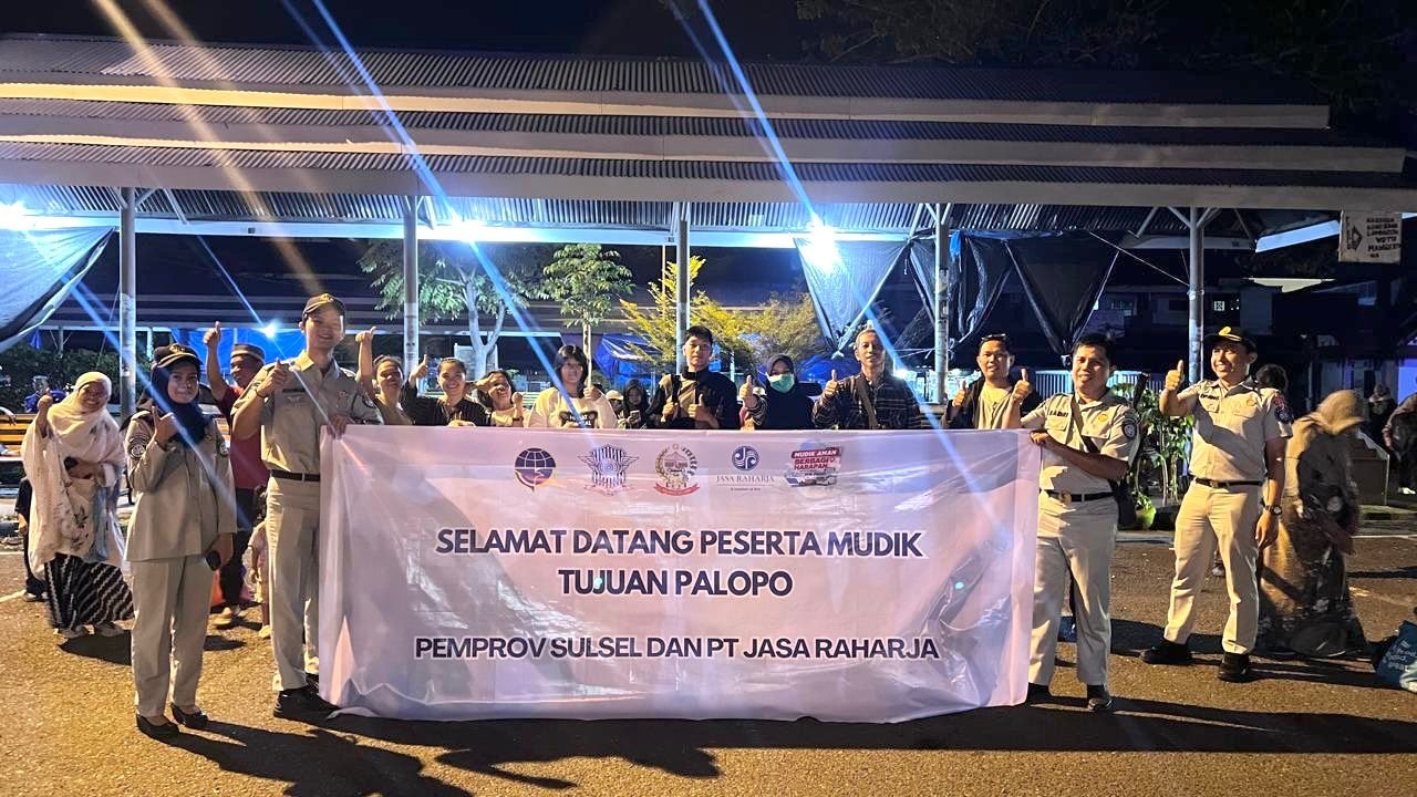 Dukung Mudik Aman dan Nyaman, Jasa Raharja Palopo Gelar Penyambutan Peserta Mudik di Palopo