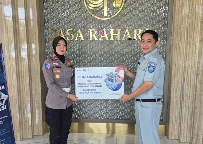 Perkuat Sinergi PAM Lebaran 2026, Jasa Raharja Kanwil Banten Hibahkan Pos Pelayanan Terpadu Check Point kepada Polres Serang dan Polresta Serang Kota