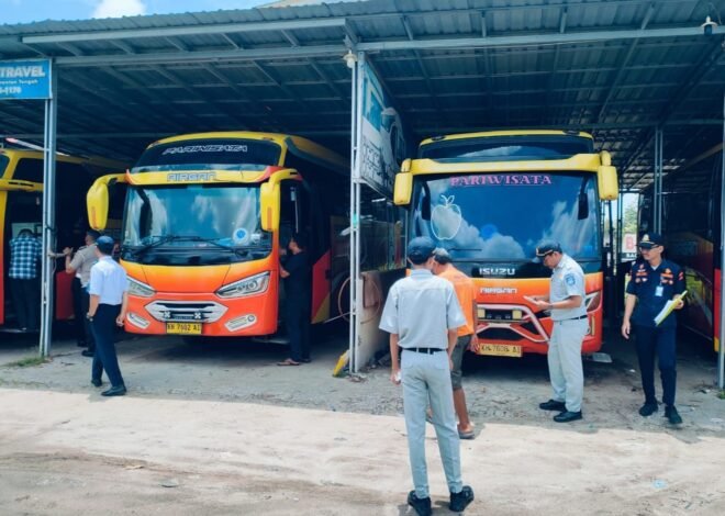 Kompak! Jasa Raharja, BPTD, dan Polda Kalteng Sisir Pool Bus Demi Mudik Berkeselamatan