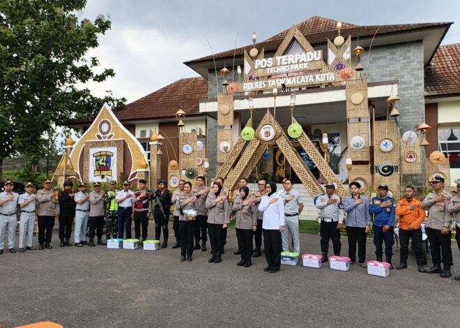 PT Jasa Raharja Bersama Stakeholder Sambut Kunjungan Kerja Wakapolda Jawa Barat di Pos Pelayanan Terpadu Technopark Kadipaten Ciawi Tasikmalaya