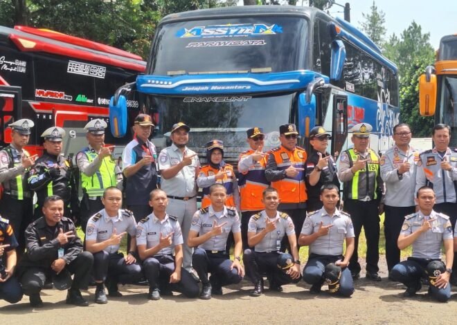 Sinergi Lintas Instansi, Jasa Raharja Cabang Purwakarta Dukung Inspeksi Keselamatan Angkutan Orang di Jalur Wisata Ciater Subang pada Periode Arus Balik Lebaran 2026
