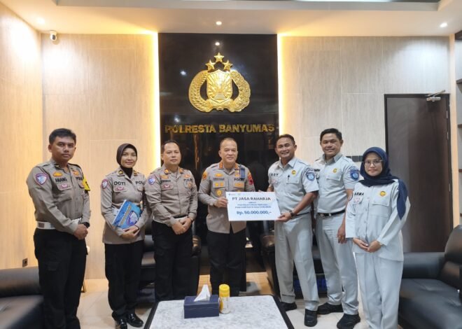 Dukung Kelancaran Mudik 2026, Jasa Raharja Purwokerto Serahkan Bantuan Pos Terpadu di Ajibarang