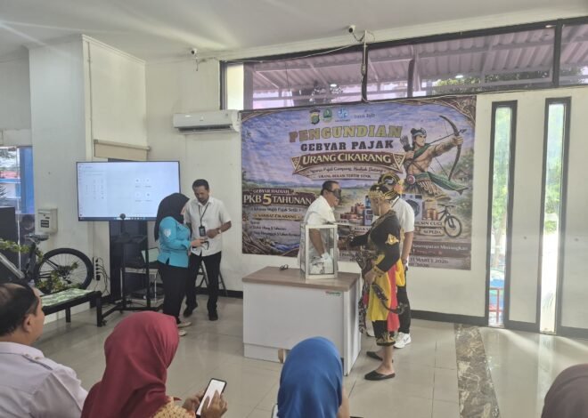 Pengundian Gebyar Pajak “Urang Cikarang” di Kantor Samsat Kab Bekasi