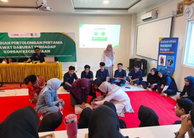 Jasa Raharja Purwokerto Beri Sosialisasi Keselamatan, PPKL dan Pelatihan PPGD Kepada Civitas Akademika Universitas Harapan Bangsa Purwokerto