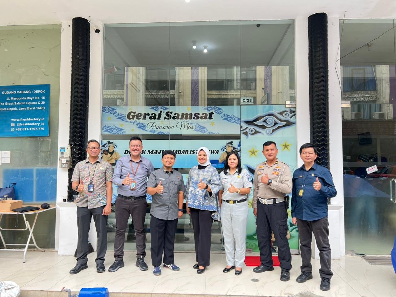 Dekatkan Pelayanan Pajak Kendaraan, Tim Pembina Samsat Cinere Gelar Soft Opening Gerai Samsat Pancoran Mas