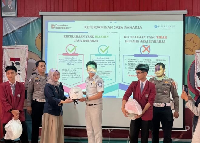 Jasa Raharja Kalsel Edukasi Keselamatan Transportasi di SMK Telkom Banjarbaru