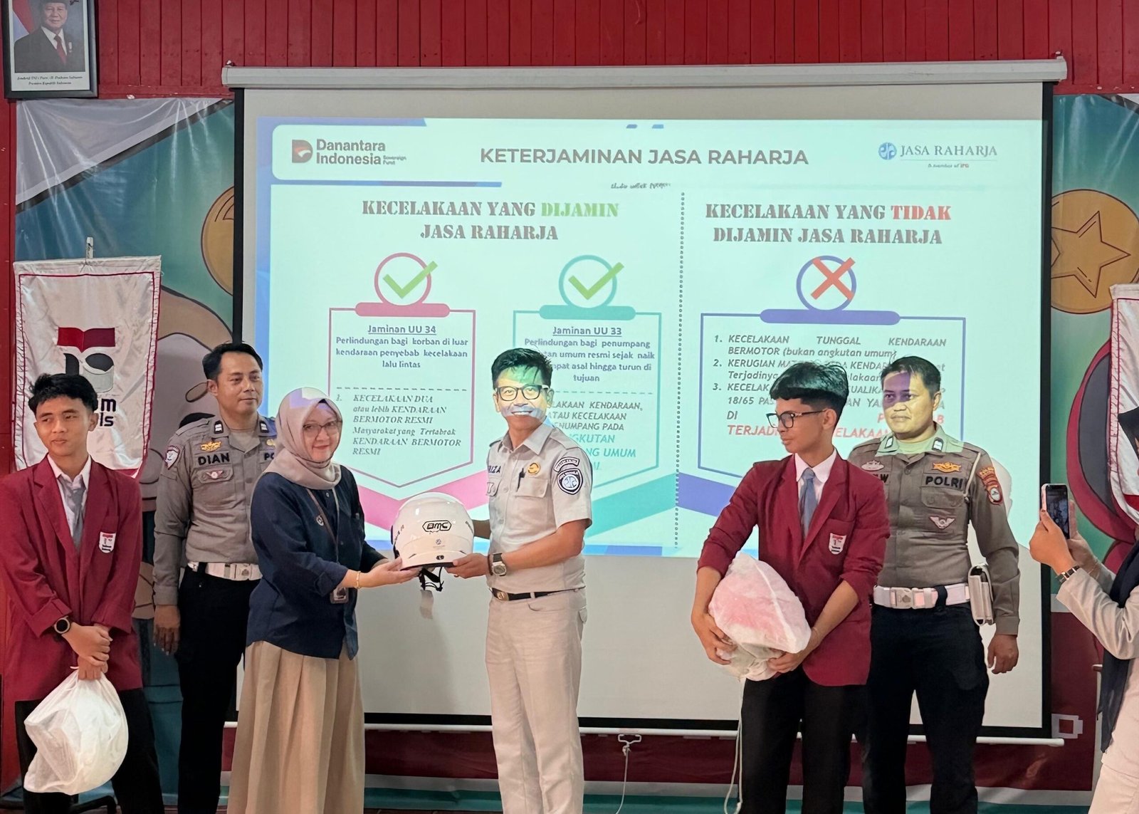 Jasa Raharja Kalsel Edukasi Keselamatan Transportasi di SMK Telkom Banjarbaru