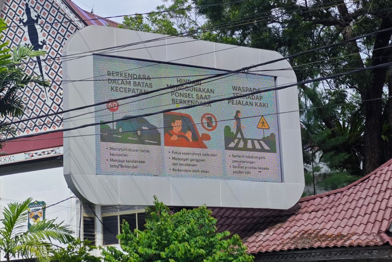 Jasa Raharja Bersama Stakeholder Putar Video Himbauan Keselamatan Lalu Lintas di Kota Pematangsiantar