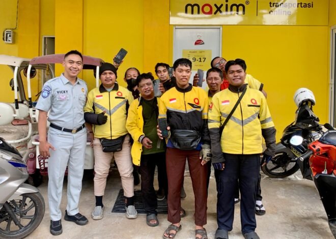 Jasa Raharja Kalteng Kenalkan Fitur Lapor Laka JRKu kepada Pengemudi Maxim di Sampit