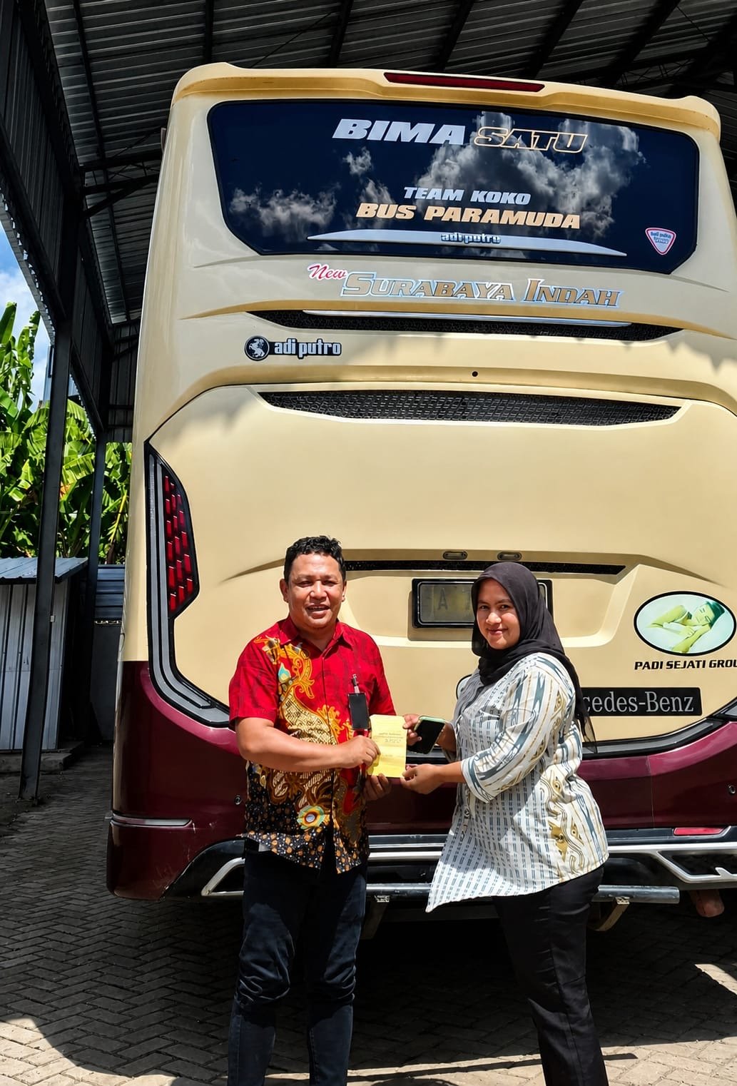 Wujudkan Transportasi Aman, Jasa Raharja Cabang Bima Door to Door ke PO Surabaya Indah
