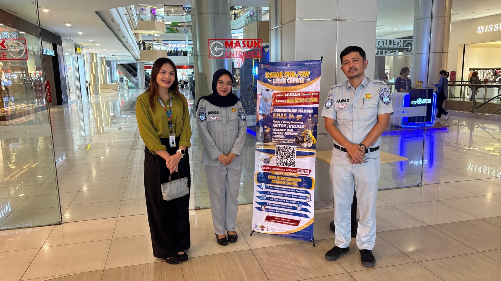 Sasar Puluhan Ribu Pengunjung CCM, Jasa Raharja Kanwil Banten Edukasi Transformasi Digital SIGNAL dan Apresiasi Patuh PKB dan SWDKLLJ