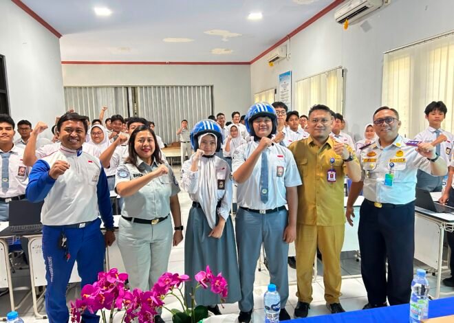 Jasa Raharja Tangerang Gandeng Dinas Perhubungan Kota Tangerang Selatan adakan Sosialisasi Pengajar Peduli Keselamatan Lalu Lintas di SMAN 11 Ciputat