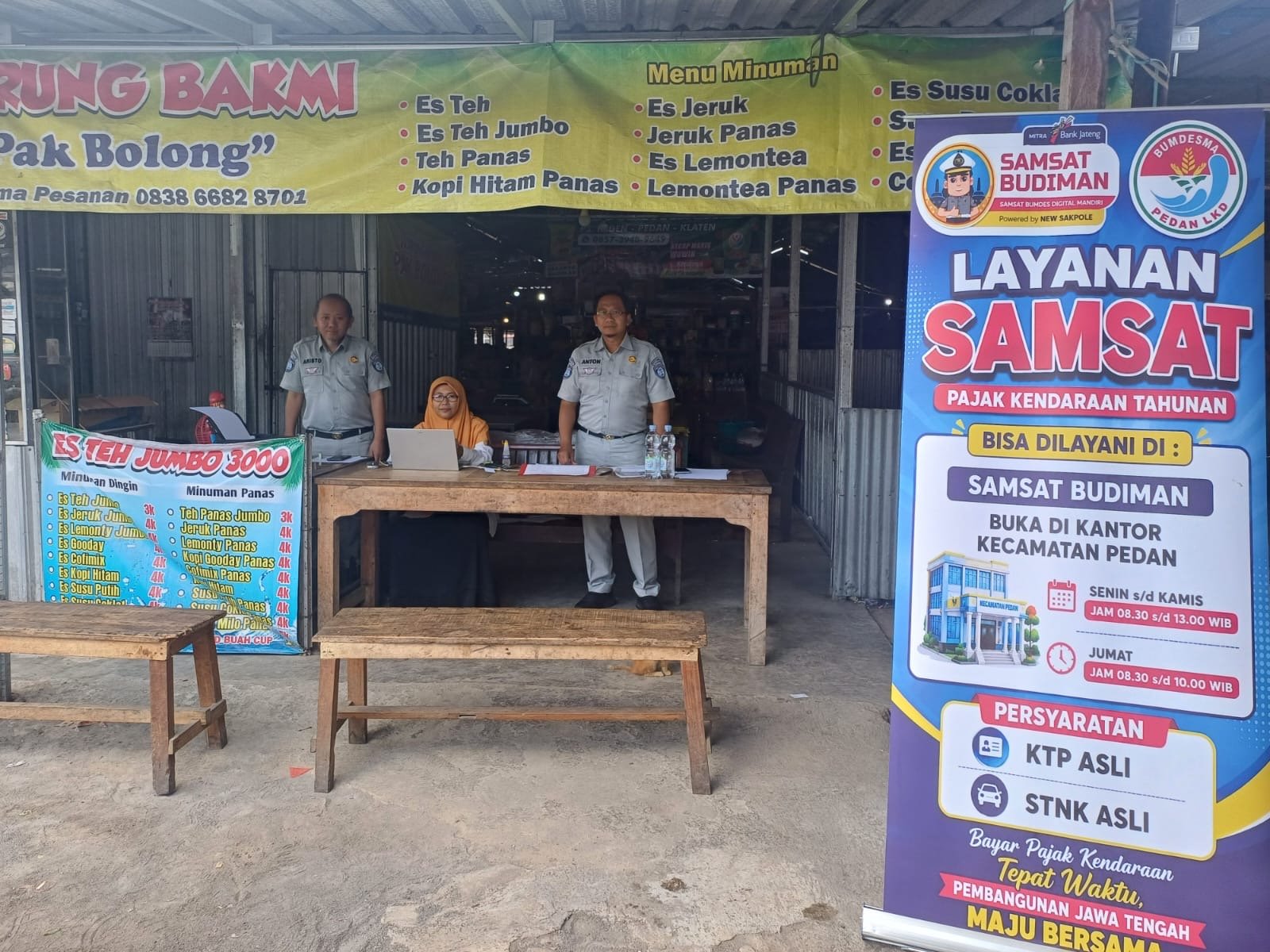 BUMDes Pedan Hadirkan Layanan Samsat Budiman di Pasar Wage Keden, Permudah Masyarakat Bayar Pajak Kendaraan dan SWDKLLJ