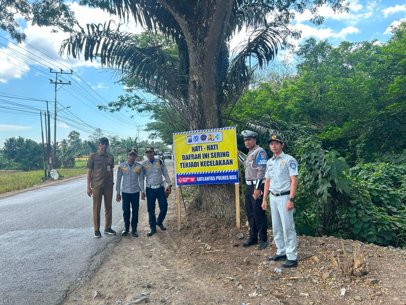 PT Jasa Raharja (Persero) Bersama FLLAJ Laksanakan Survei Titik Rawan Kecelakaan dan Kondisi Jalan di Kabupaten Hulu Sungai Selatan