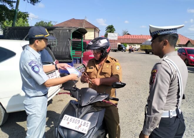 Bangun Kesadaran Tertib Kendaraan, Samsat Pelaihari Gelar Sosialisasi Kepatuhan di Terminal Tanah Habang