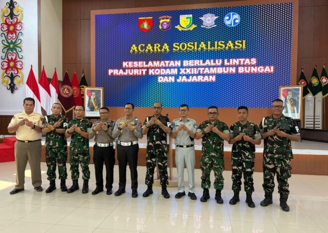 Jasa Raharja dan Kodam XXII/Tambun Bungai Bersinergi Bangun Budaya Keselamatan Berlalu Lintas