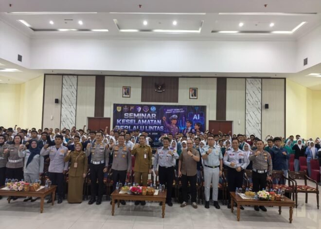 Jasa Raharja Sukoharjo Bersama Satlantas Polres Sukoharjo Gelar Seminar Keselamatan Transportasi bagi Pelajar SMA se-Kabupaten Sukoharjo