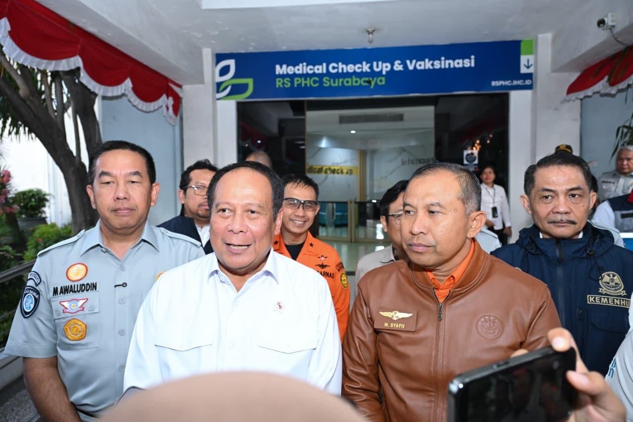 Dirut Jasa Raharja Dampingi Wamenhub Tinjau Penanganan Korban KM Mutiara Sentosa II di RS PHC Surabaya