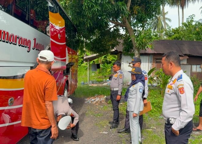 Jasa Raharja Sumbar Bersama Stakeholder Cek Kelayakan Armada Angkutan Umum di Agam