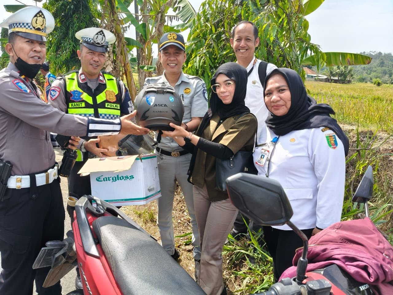 Dorong Tertib Berlalu Lintas, Jasa Raharja Bersama Mitra Gelar Operasi Gabungan di Tanggamus