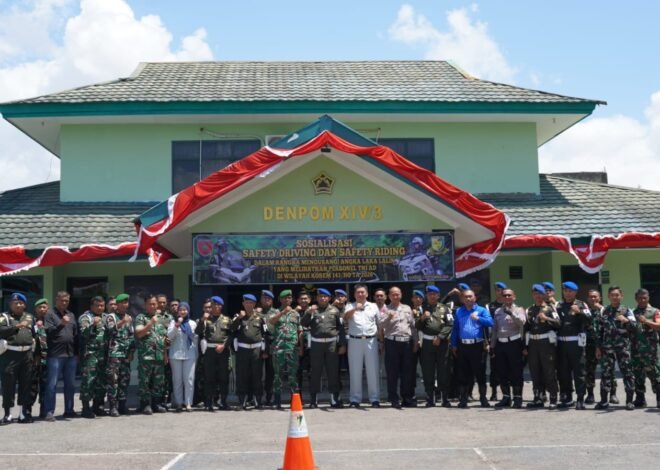 Tekan Angka Kecelakaan, Jasa Raharja Sultra Bersama Ditlantas Polda Gelar Edukasi dan Praktik Safety Riding Bagi Prajurit TNI AD Korem 143/HO