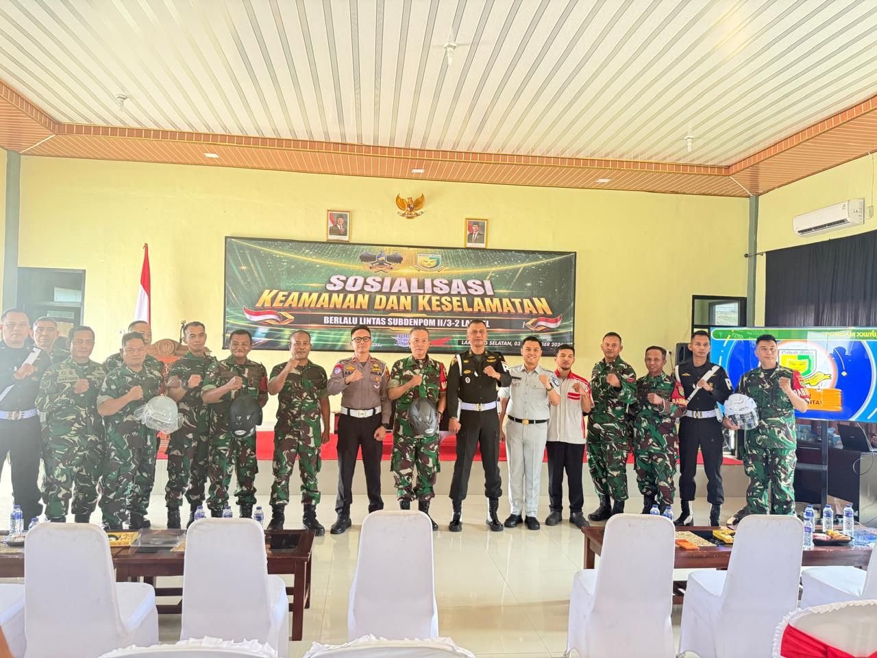 Jasa Raharja Perkuat Edukasi Keselamatan Berlalu Lintas kepada TNI AD dan Babinsa Lampung Selatan