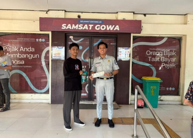 Jasa Raharja Sulsel dan Samsat Gowa Beri Apresiasi Wajib Pajak Taat Lewat Pembagian Sembako