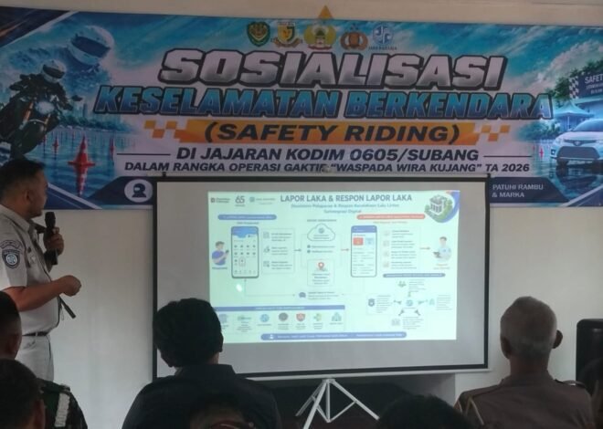 Tingkatkan Keselamatan Berkendara, Prajurit Kodim 0605Subang Ikuti Edukasi Safety Riding