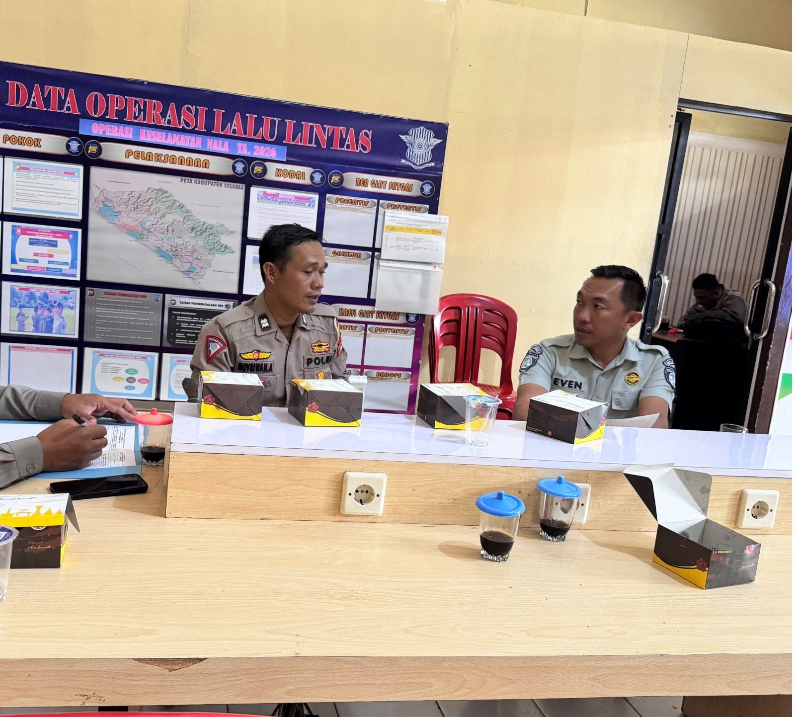 Jasa Raharja Seluma dan Satlantas Polres Seluma Bahas Upaya Penurunan Kecelakaan Lalu Lintas