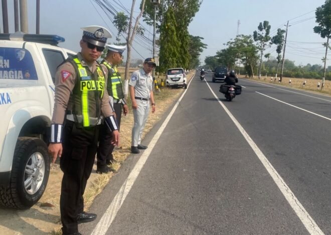 Jasa Raharja Samsat Wonogiri Bersama Satlantas Polres Wonogiri Patroli di Wilayah Rawan Kecelakaan