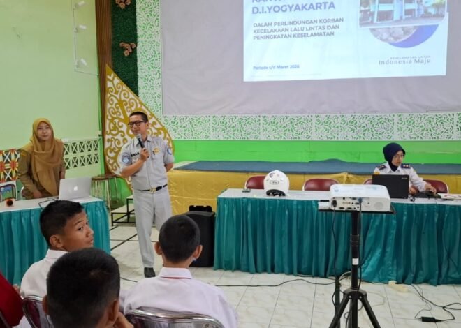 Jasa Raharja Dorong Kesadaran Keselamatan Berlalu Lintas Sejak Usia Sekolah di SMP Negeri 1 Ngaglik