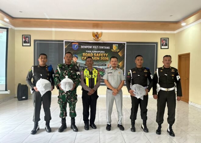 Perkuat Pesan Keselamatan Berlalu Lintas, Jasa Raharja Sintang Bagikan Helm di Road Safety Campaign 2026