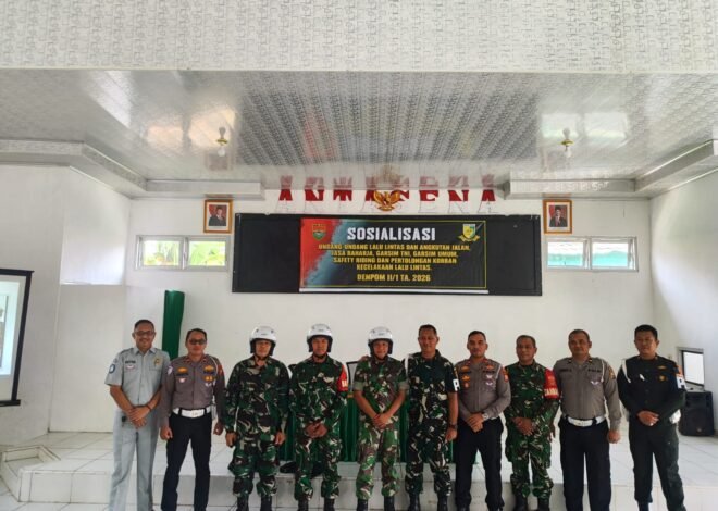 Jasa raharja bengkulu utara edukasikan keselamatan berlalu lintas dan kenalkan jasfren di denpom II/1