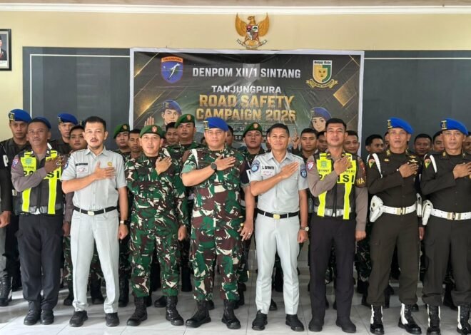 Jasa Raharja Sintang dan Denpom XII/1 Sintang Bersinergi Bangun Kesadaran Keselamatan Berlalu Lintas