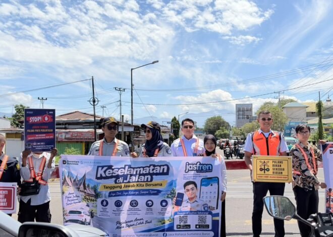 Jasa Raharja Sumbar Bersama Stakeholder Sosialisasikan Keselamatan Perjalanan Kereta Api di Padang