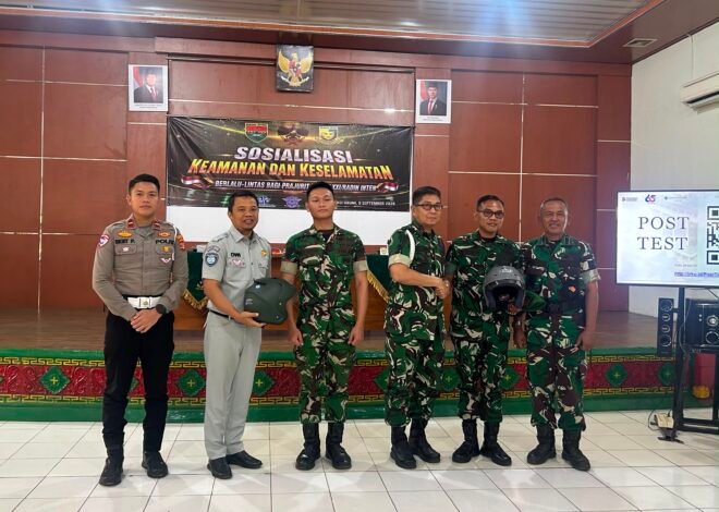 Jasa Raharja Sosialisasikan Keselamatan Berlalu Lintas dan Keringanan Pajak kepada TNI di Lampung Utara