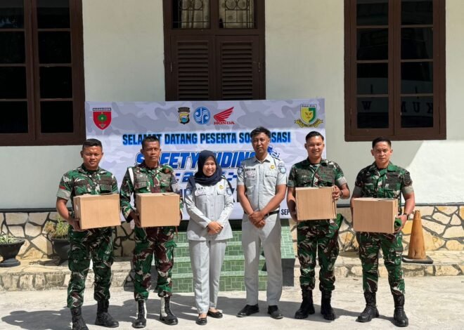 Dari Edukasi Menuju Keselamatan, Jasa Raharja Watampone Gelar Safety Riding di Denpom XIV/1 Bone